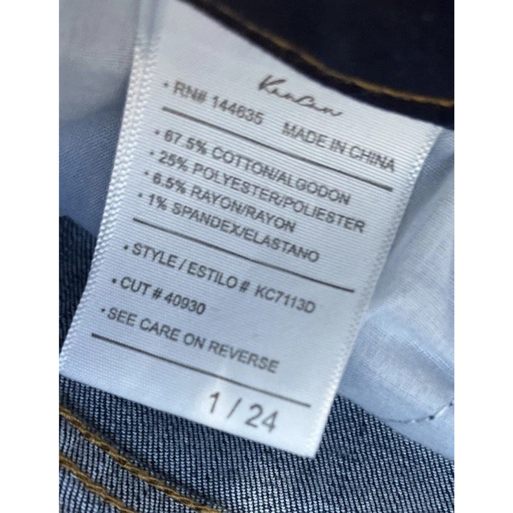 KANCAN 1/24 Blue High Rise Ankle Skinny Button Fly Jeans Women EUC
