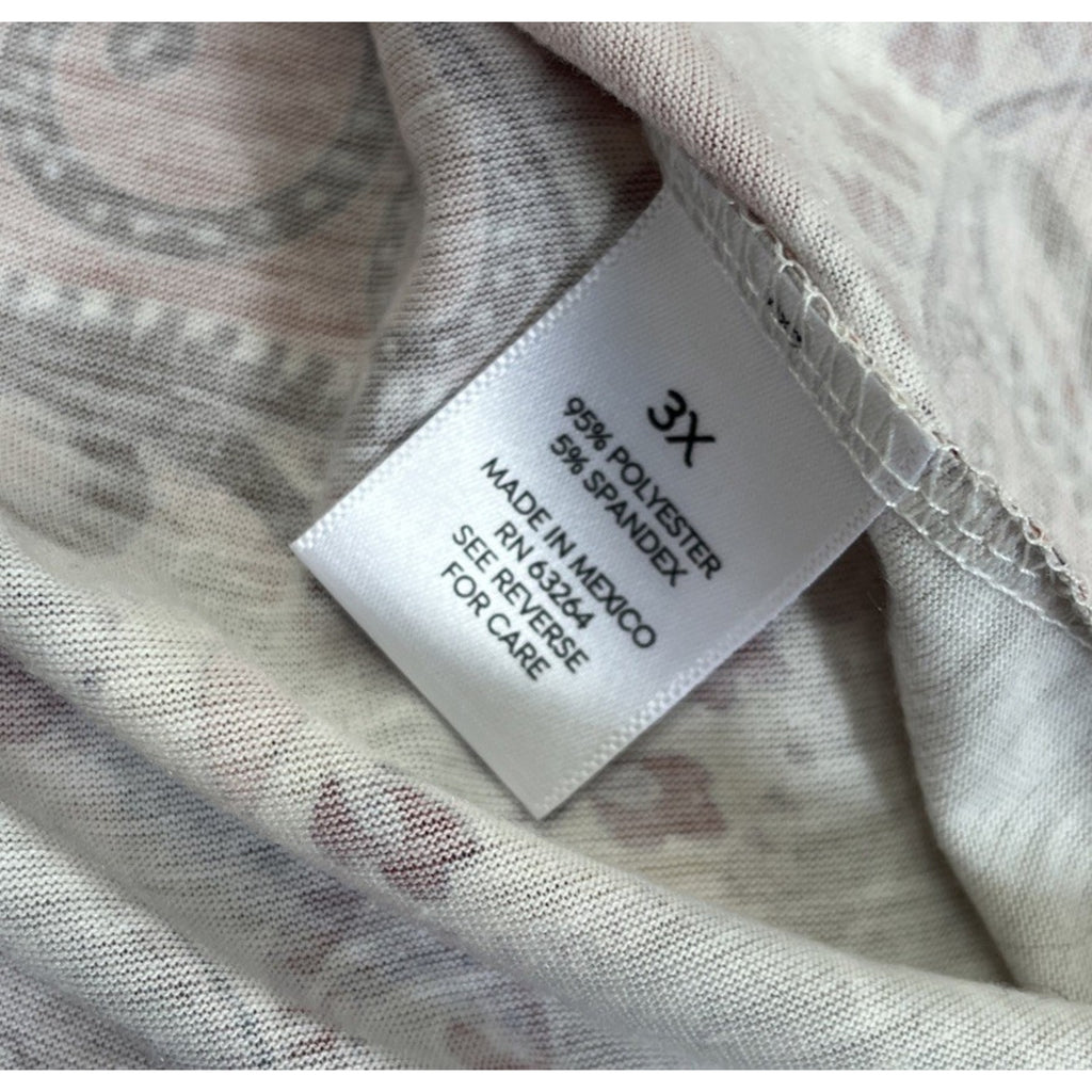 NWT Westport Multicolor Blouse 3X Embellished 3/4 Sleeve