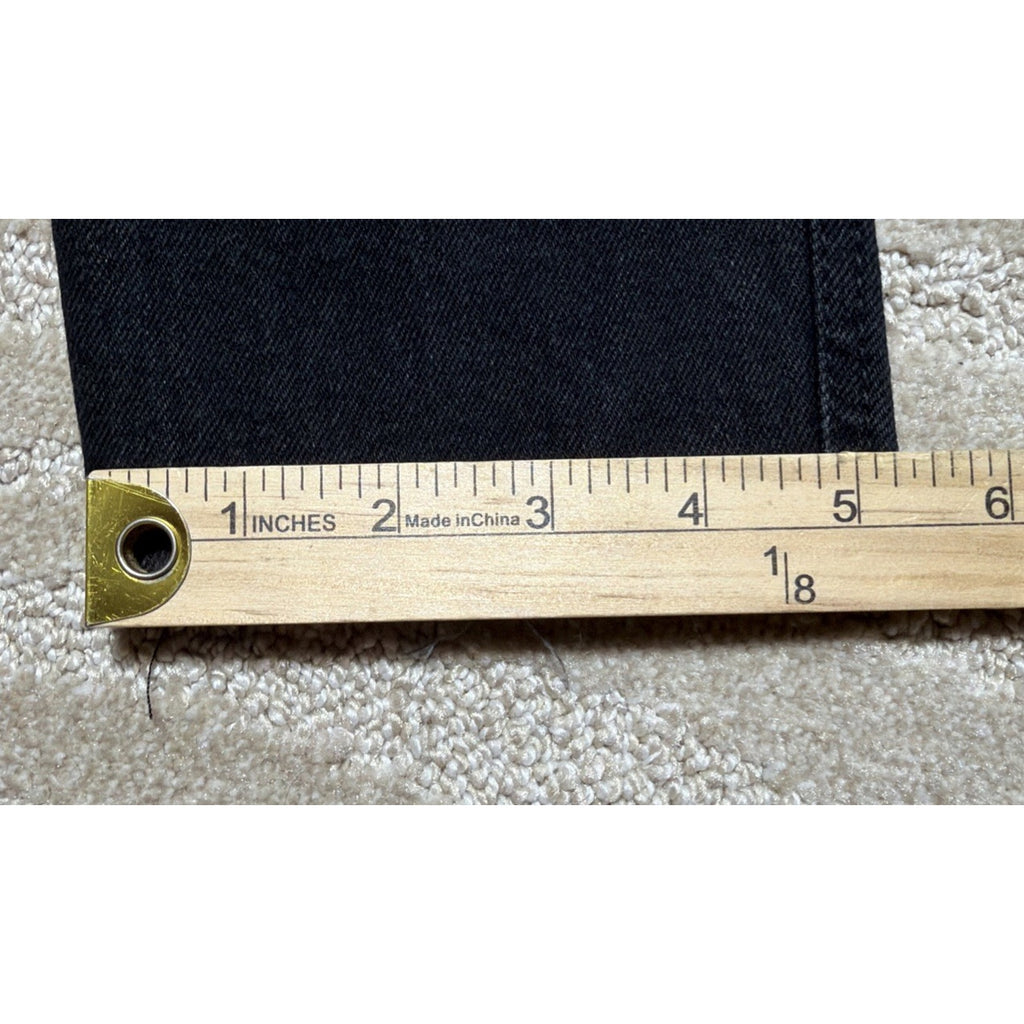 Hollister Women’s Black Denim Ultra High-Rise Mom Jean Sz 00R 23x27 Raw Hem