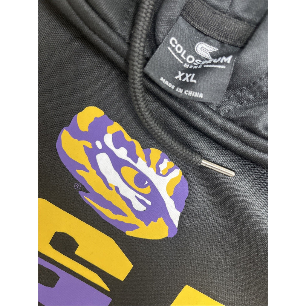 LSU Tigers Colosseum Eye Of The Tiger Logo Pullover Black XXL Excellent