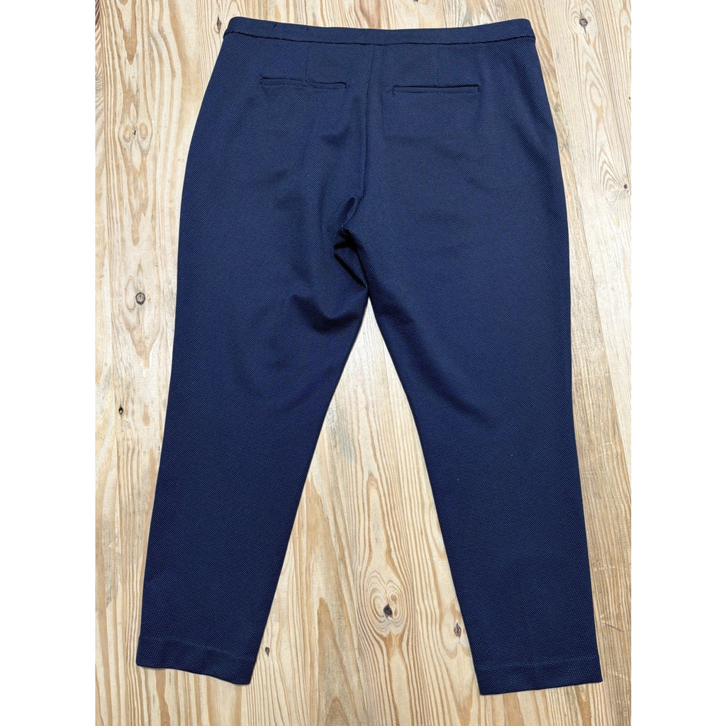 Liverpool Women's Pants Navy Blue Size 16/33 Pull On Ankle Pin Micro Dot
