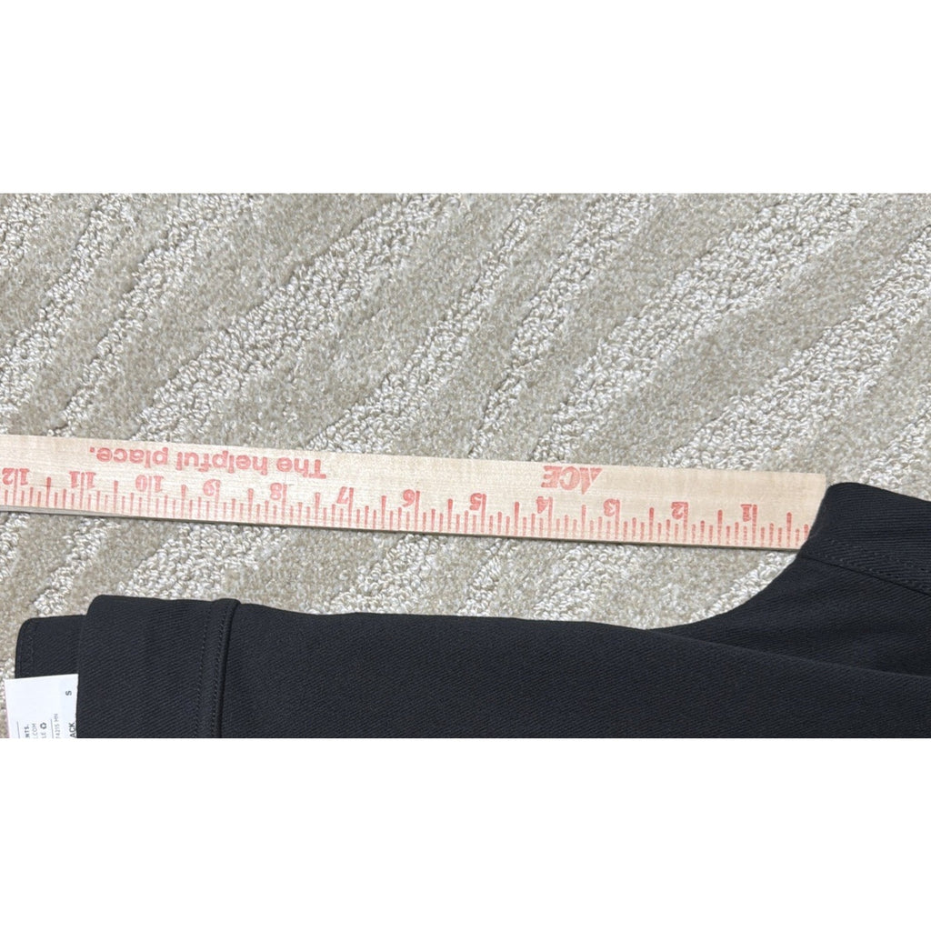 HUE Black Yoga Stretch Denim High Rise Back Pockets Full Length Legging Sz S 4-6