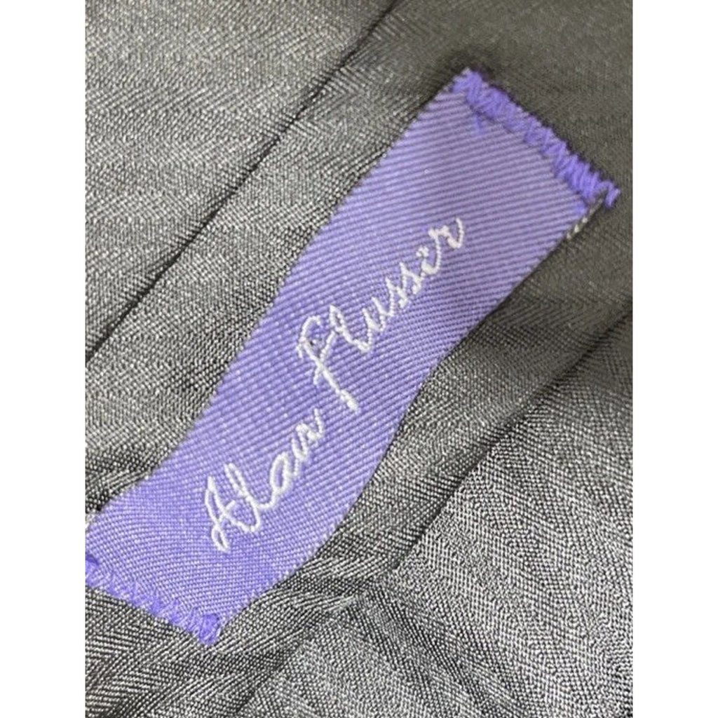 Alan Flusser Collection 38 x 32 Corded Microfiber Navy Blue Dress Pants