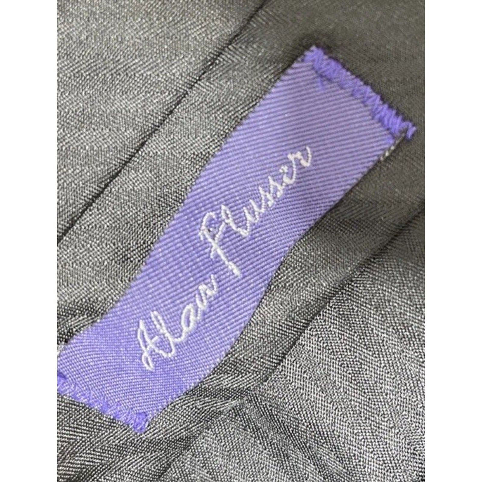 Alan Flusser Collection 38 x 32 Corded Microfiber Navy Blue Dress Pants