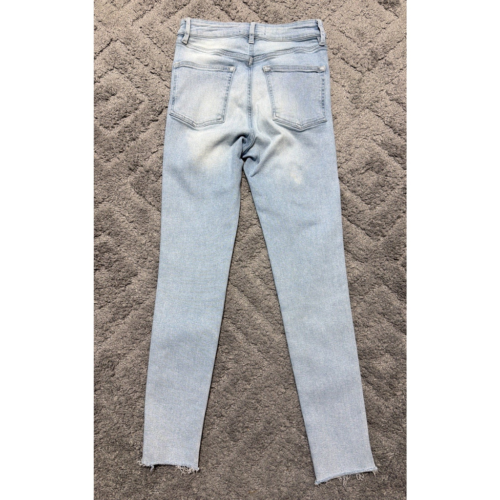 Free People Denim Jeans Women’s High Waist Skinny Size 28 Raw Hem