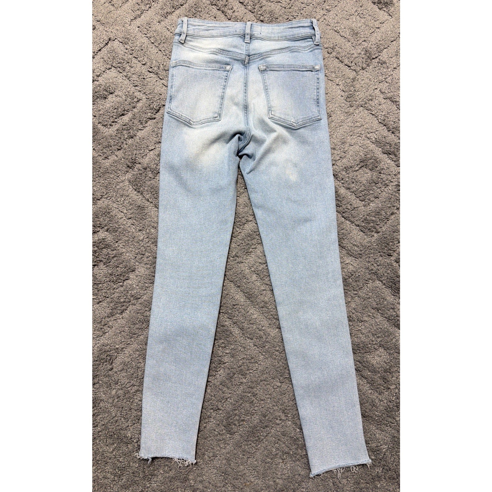 Free People Denim Jeans Women’s High Waist Skinny Size 28 Raw Hem