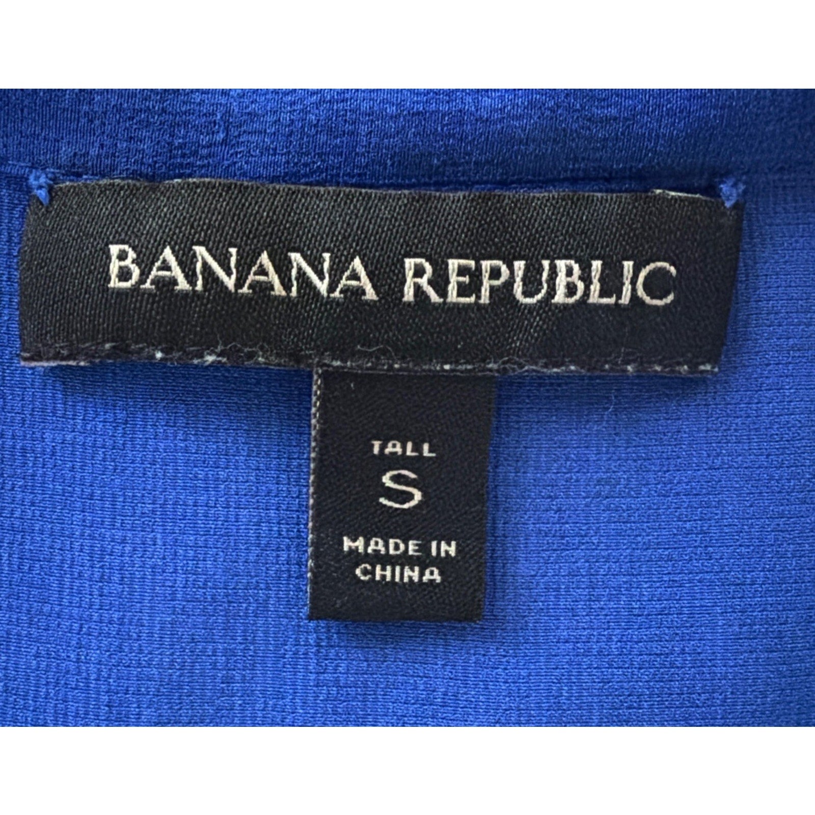 Banana Republic Tunic Oversized Hidden Button Royal Blue Top Womens Sz S Tall