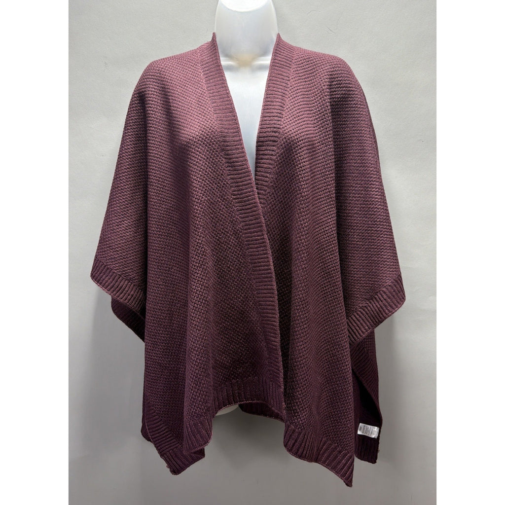 LOFT Waffle Knit Open Front Poncho cardigan Womens One Size cover-up NEW