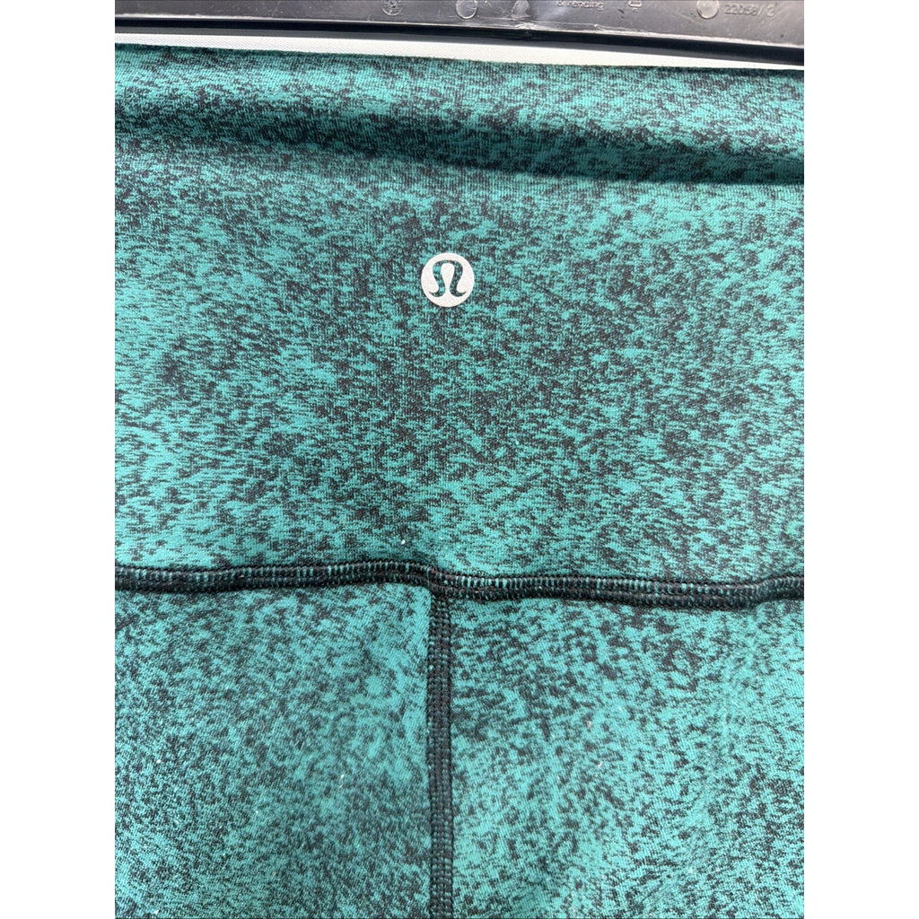 Lululemon Wunder Under Lux Green Speckled High Rise Leggings Size 6 23”