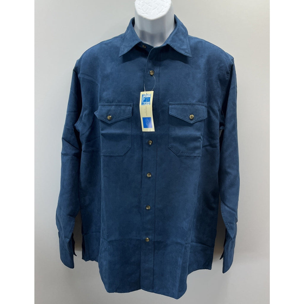 NWT Men’s Covington Dark Blue Ultra Faux Suede Shirt M
