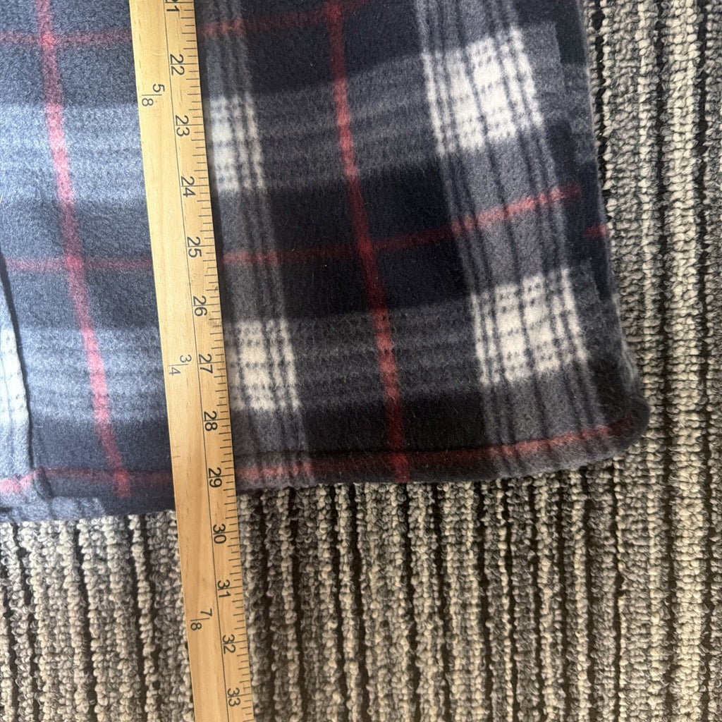 Mens Rugged Point Authentic Plaid Fleece Sherpa Button Up Shacket Large NWT