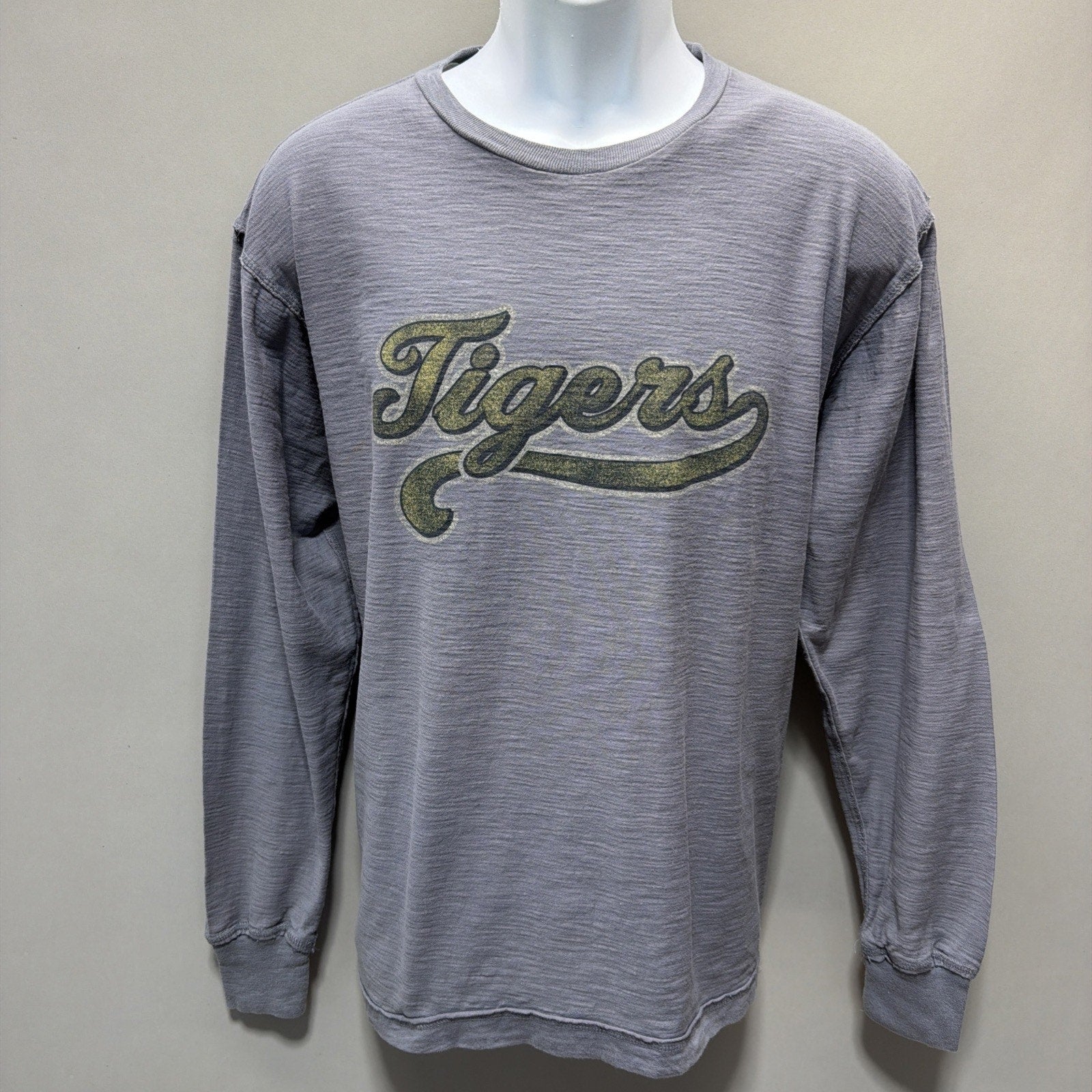 Memphis Tigers Gear For Sports Gray Cotton Long Sleeve Shirt Size XL