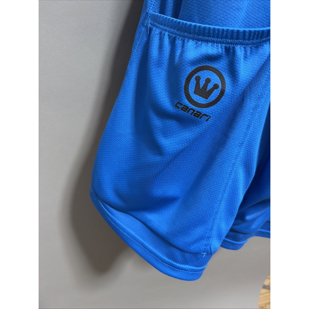 CANARI San Diego Cycling Jersey Bicycle Bike SHIRT Blue Zip XXL Usa Made Pockets
