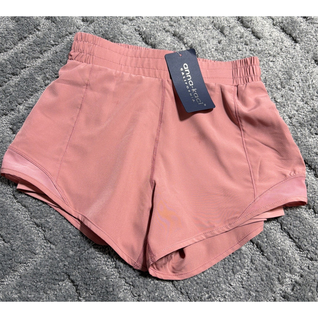 Anna Kaci Athletic Shorts Women's Pink Gym Running Yoga Workout Size M New