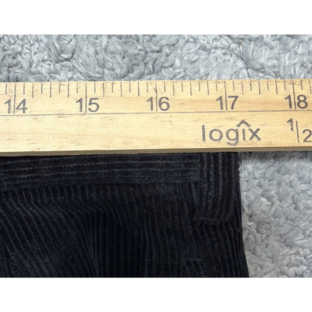 Club Room Men’s 34x29 Black Corduroy Pants 100% Cotton Flat Front