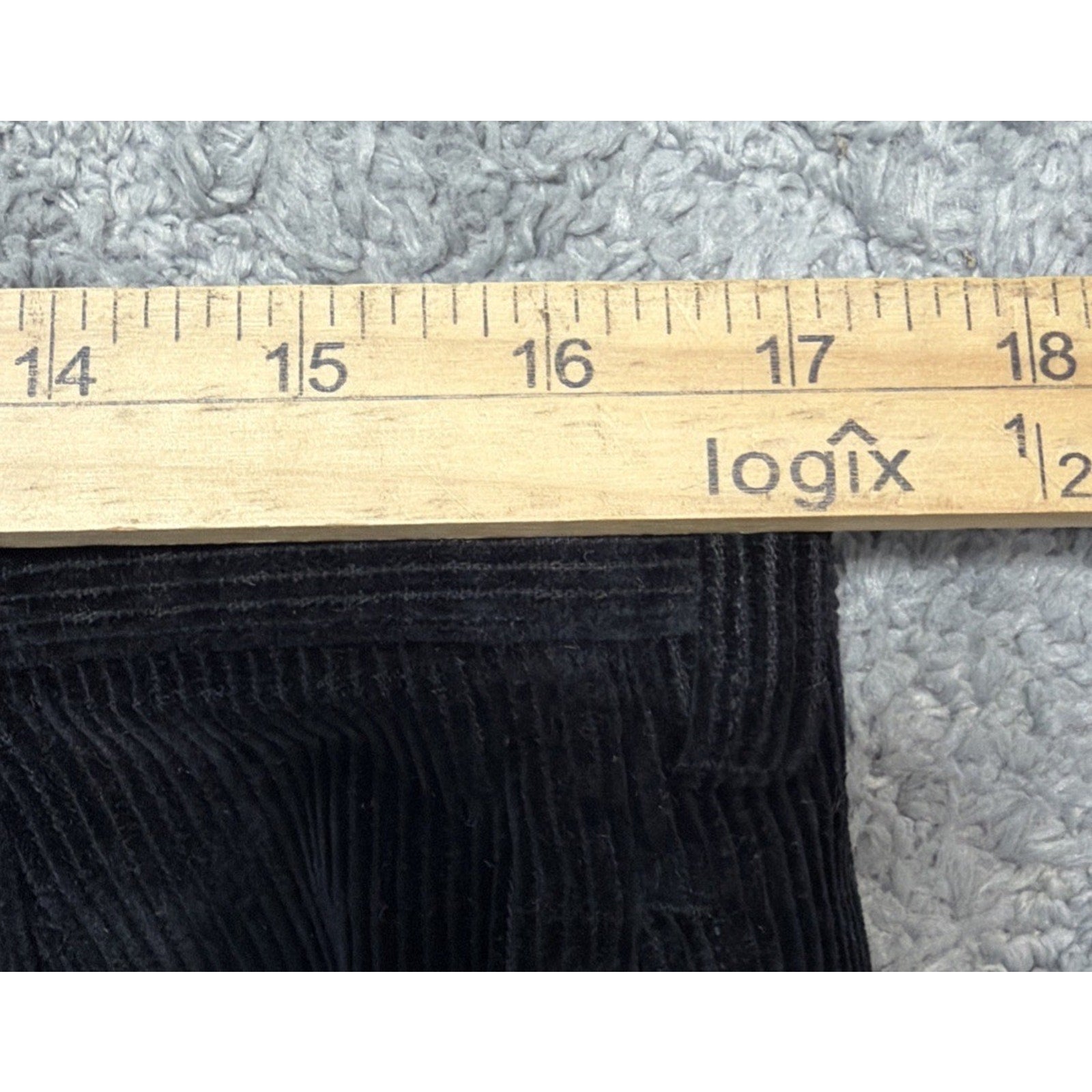 Club Room Men’s 34x29 Black Corduroy Pants 100% Cotton Flat Front