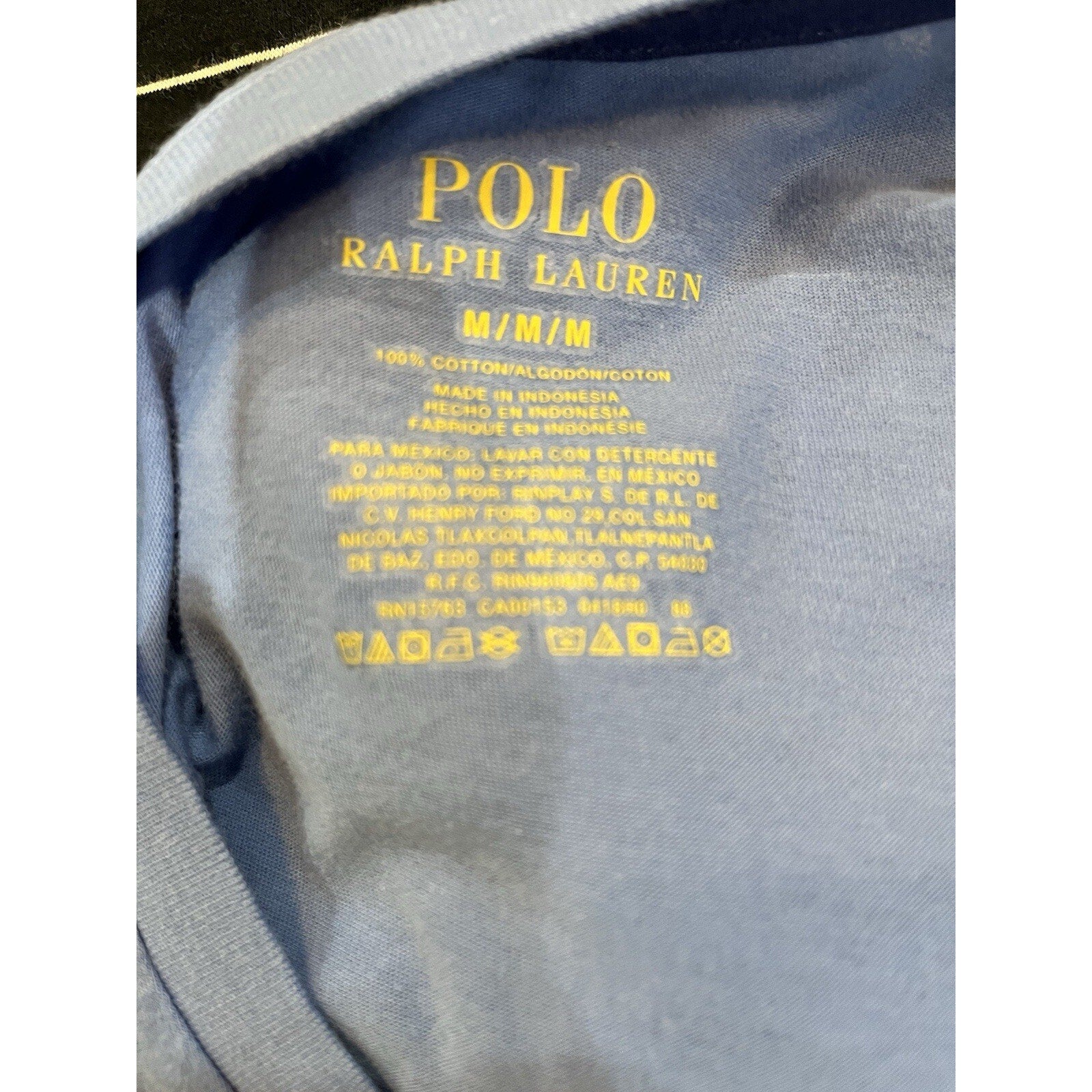 NWT Polo Ralph Lauren Blue Classic V-Neck T-Shirt Navy Pony