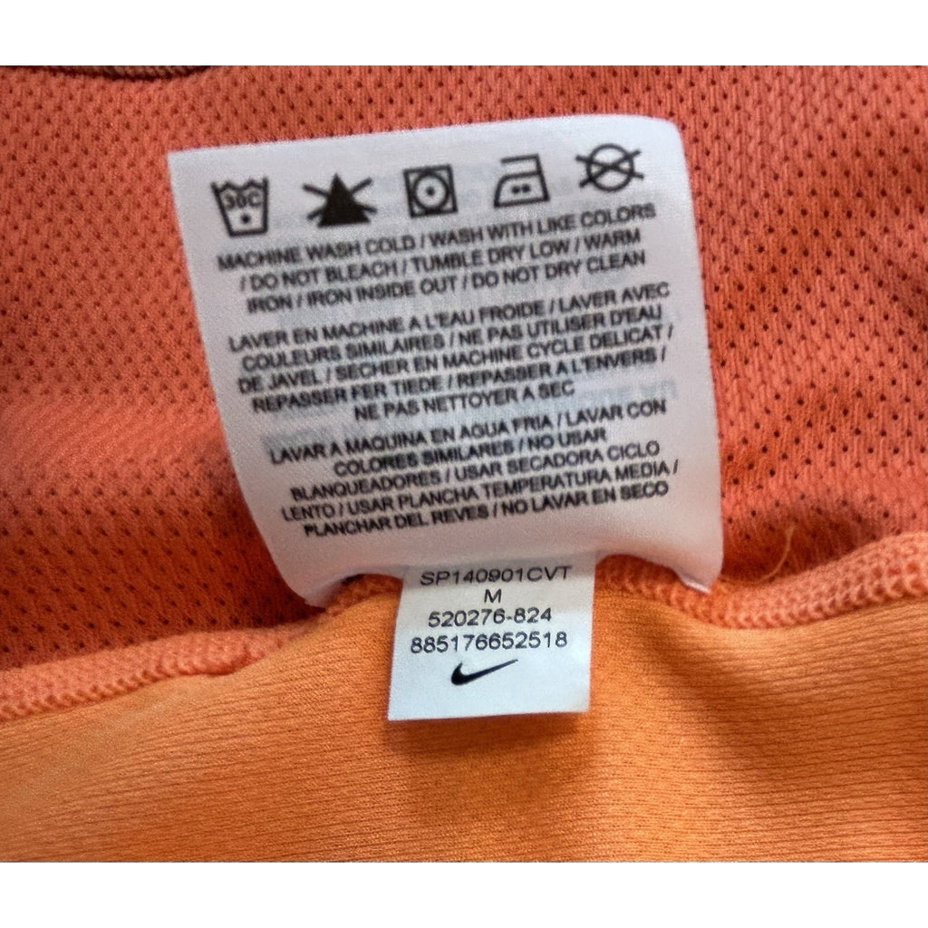 NIKE | DRI-FIT Women's Size Medium Orange Active T-Shirt Running Reflective Mesh