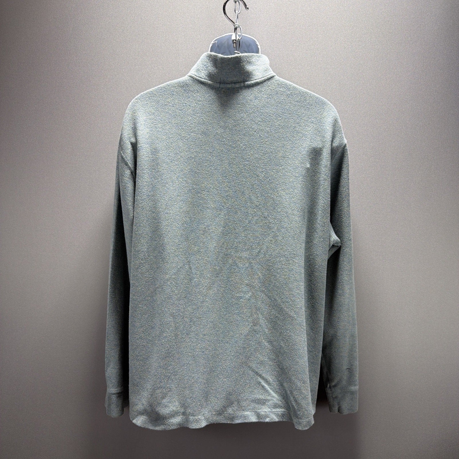 Polo Ralph Lauren Mens size XL Estate Rib 1/4 zip sweater Heather green