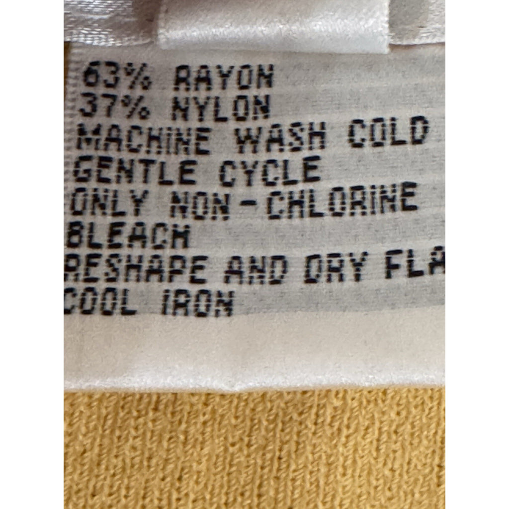 Talbots Tank Top Yellow Cotton Rayon Blend Women's M Sleeveless Shell