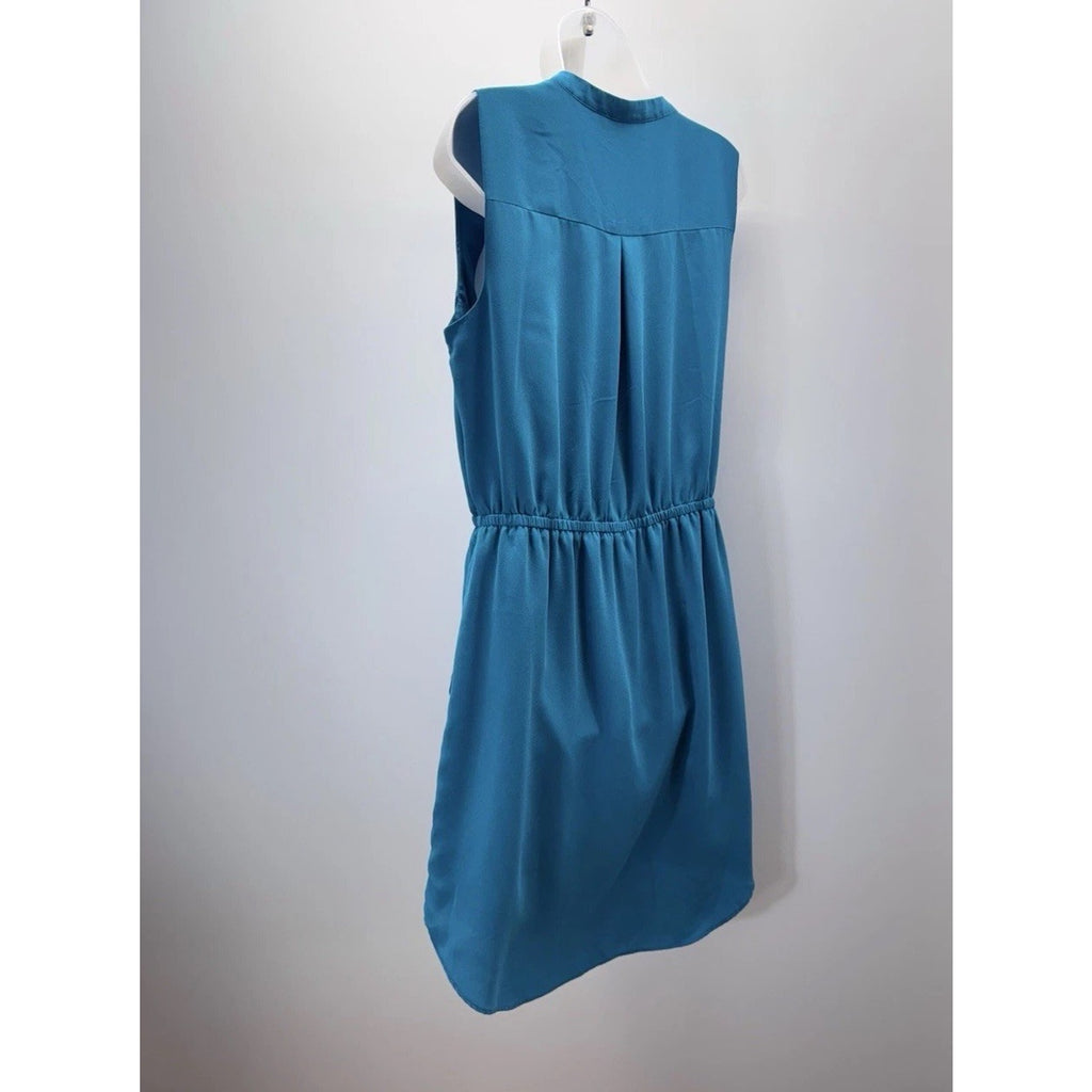 APT. 9 Cinch Waist Sleeveless Green Shirt Dress Sz Women’s L