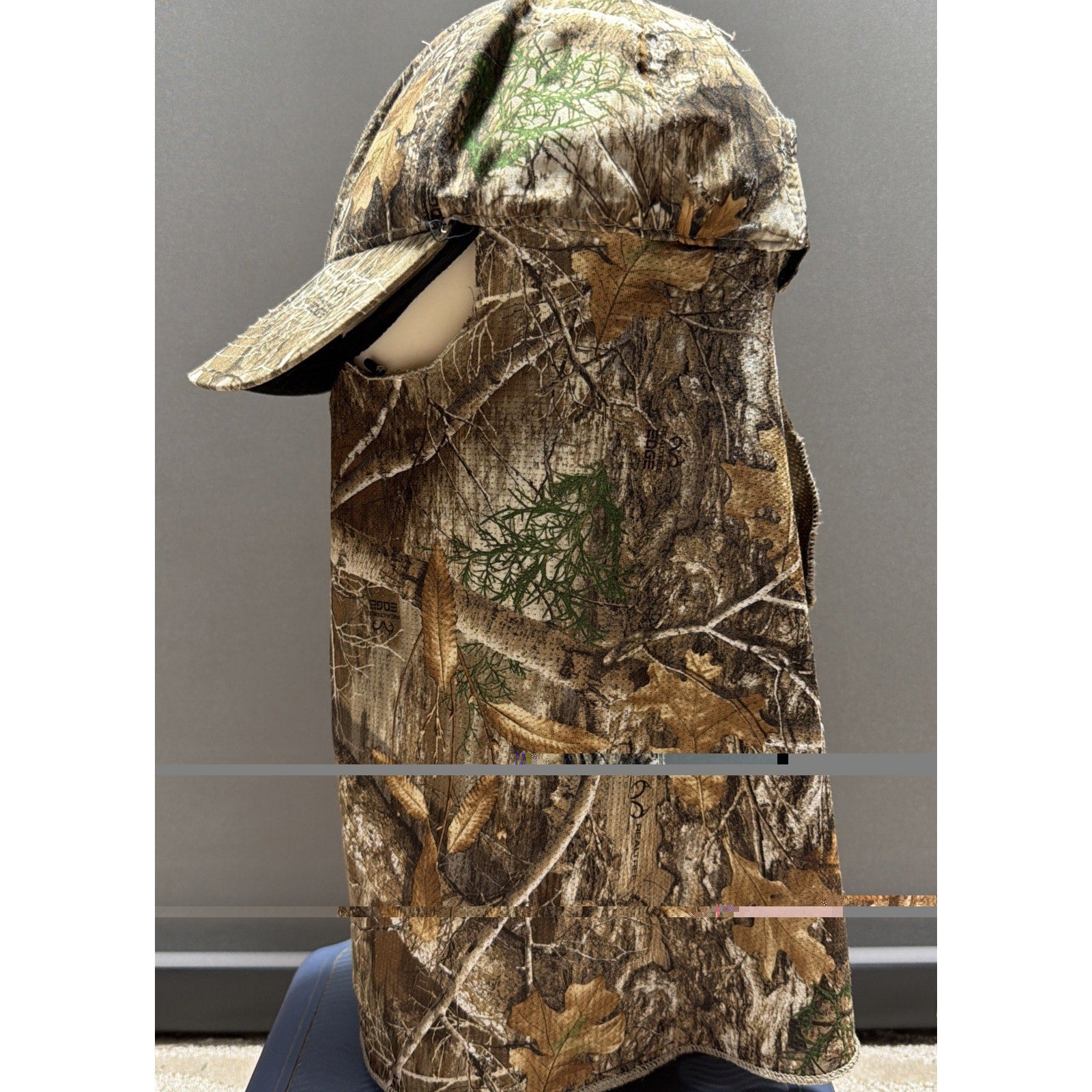 Realtree Edge Camo Hunting Hat with Integrated Face Mask and Neck Gaiter Brown
