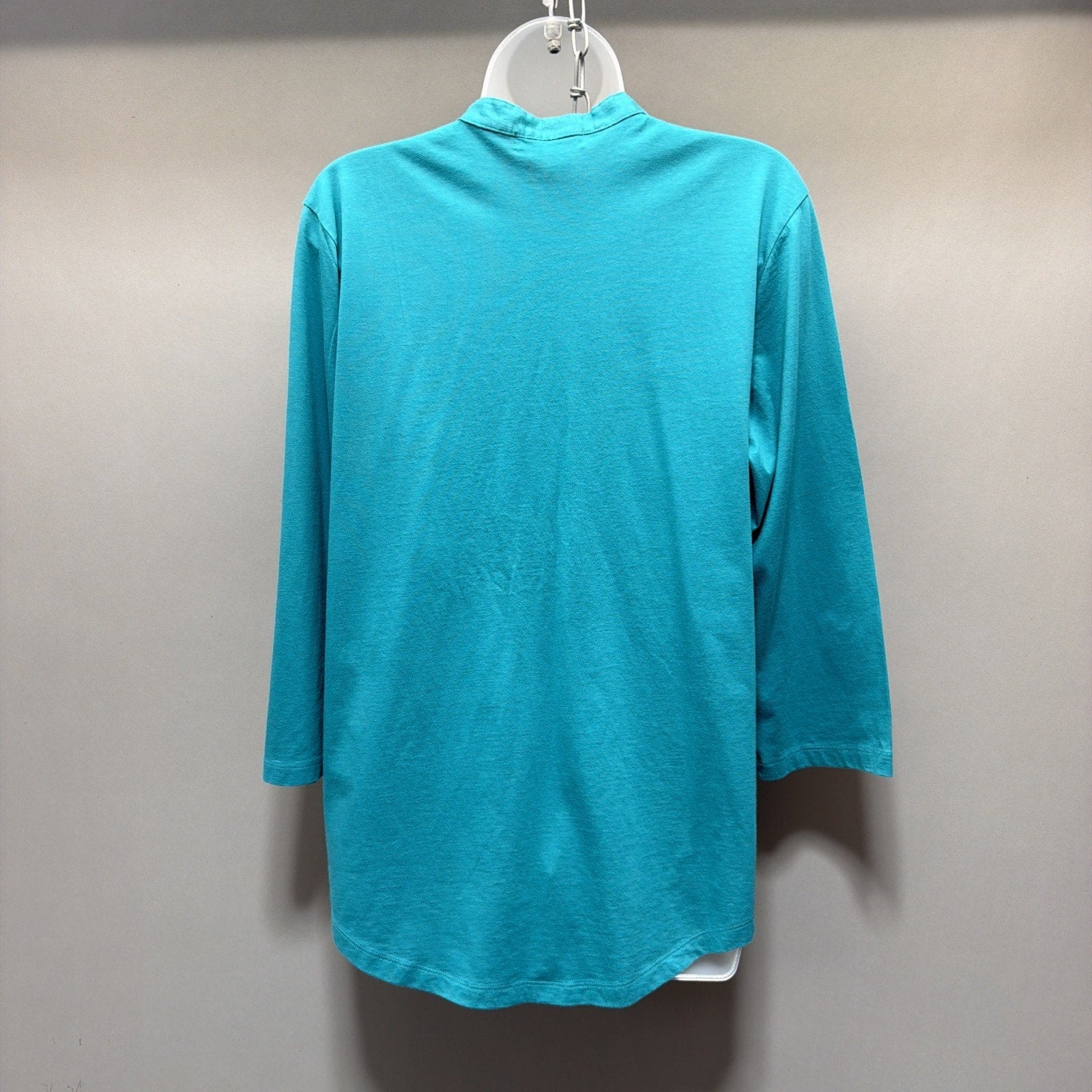 Lauren Ralph Lauren Bronze 1/2 Button Top XL 3/4 Sleeve Cotton Casual Preppy