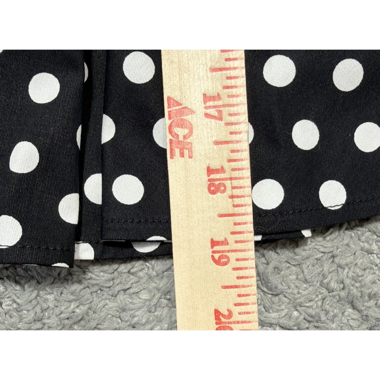 Black Butterfly Retro Black and White Polka Dot Swing Skirt Girls 9-10 NWT