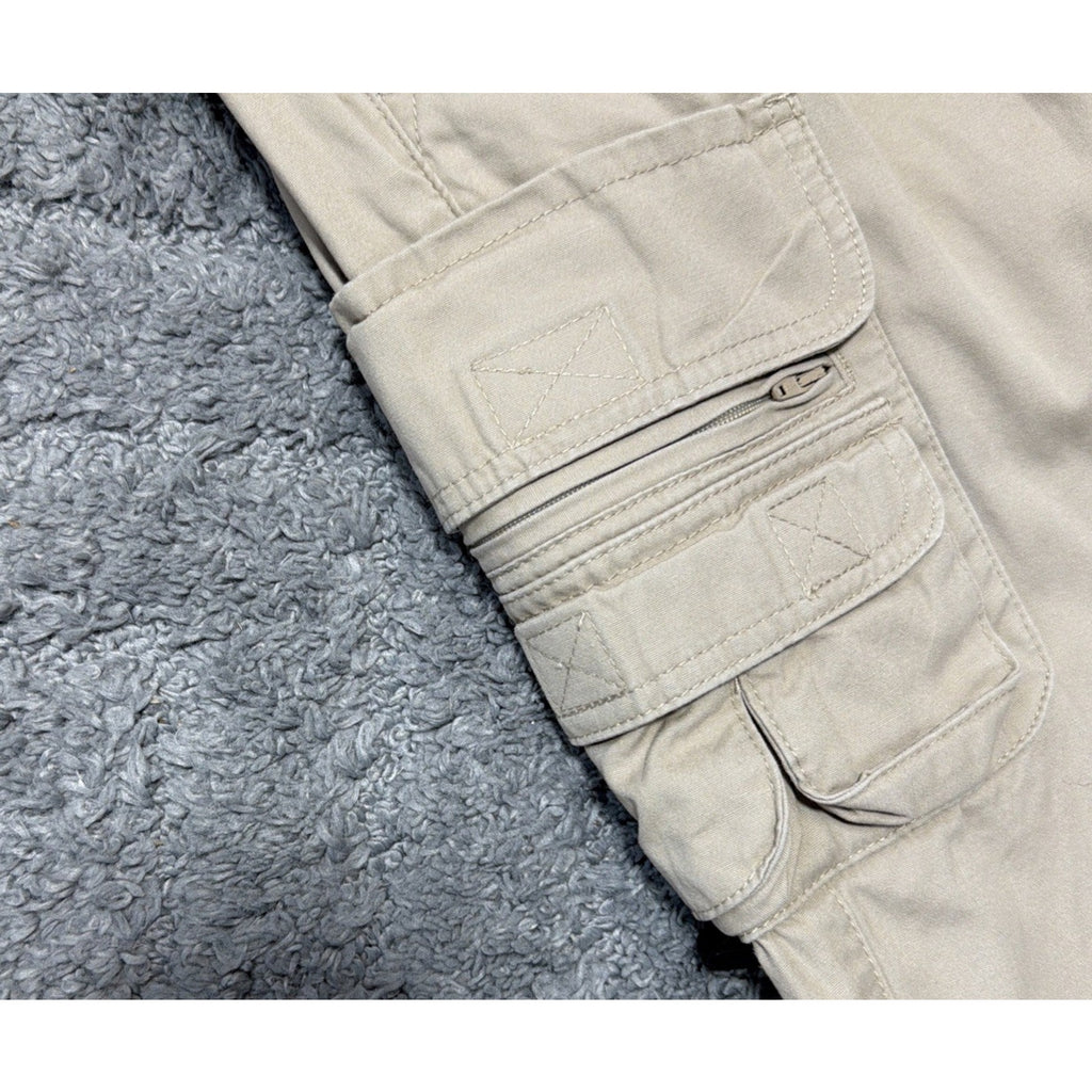 Orvis Cargo Pants Mens 42 Khaki Cotton Hiking Utility Outdoor Workwear Pockets