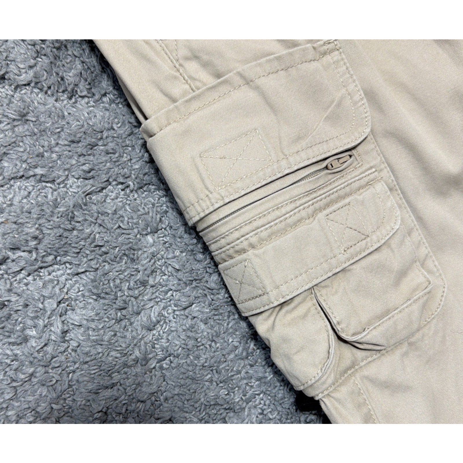 Orvis Cargo Pants Mens 42 Khaki Cotton Hiking Utility Outdoor Workwear Pockets