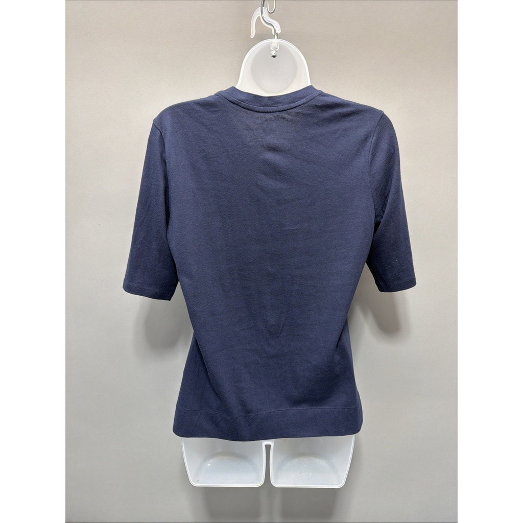 Banana Republic Heritage Cotton Tee Women's M Blue Casual
