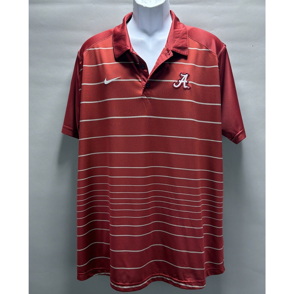 Men’s Nike XXL Alabama Crimson Tide Red Polo Performance Short Sleeve Shirt