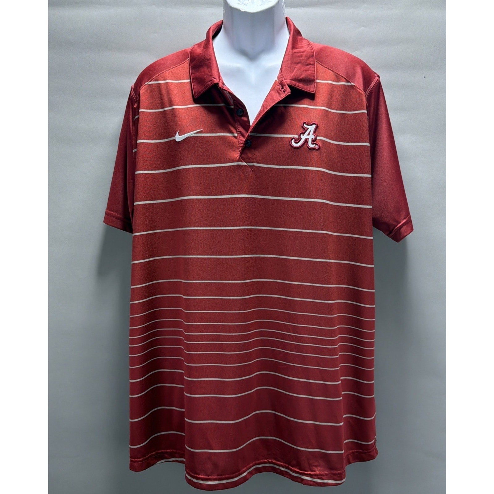 Men’s Nike XXL Alabama Crimson Tide Red Polo Performance Short Sleeve Shirt