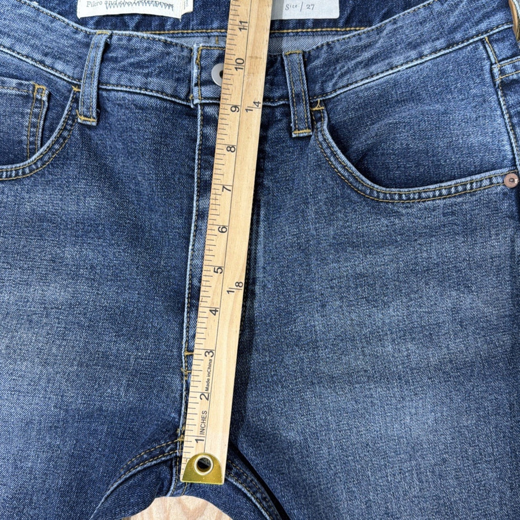 Anthropologie Jeans 27 Womens Pilcro Two Toned Crop Flare Leg Measure 31x28