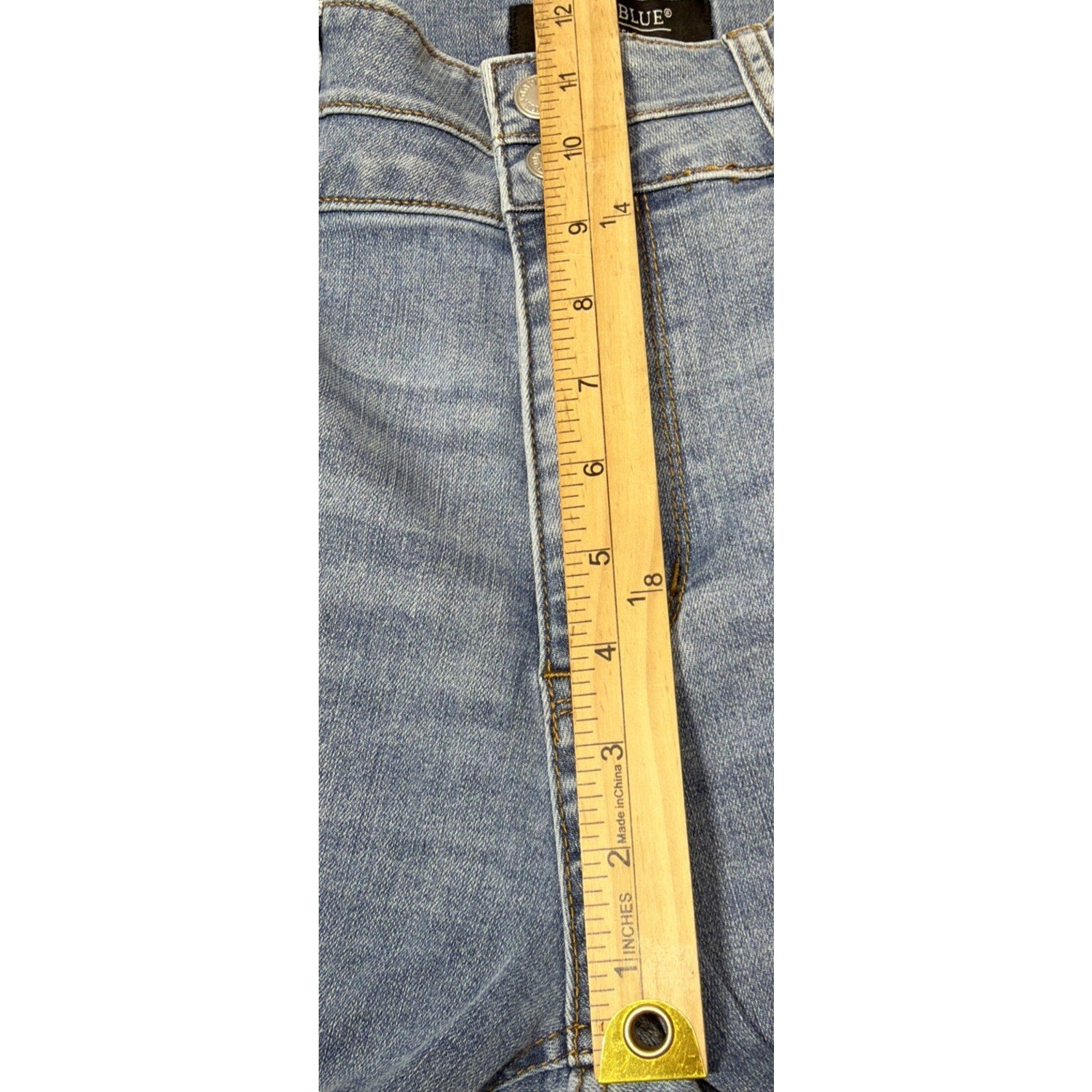 Judy Blue High Rise Wide Leg Crop Jeans in Medium Wash Size 14 32x25