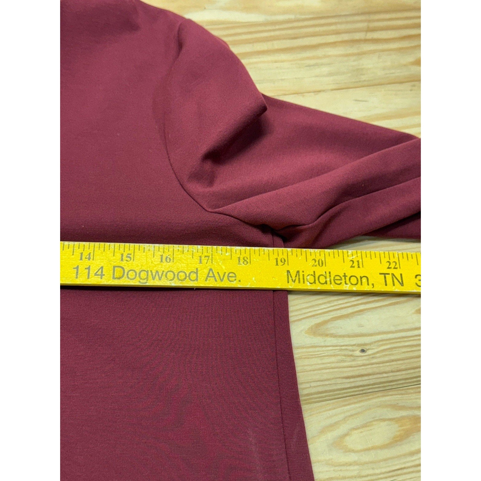 Chicos Top Womens 1 US Medium Burgundy V Neck Tunic Long Sleeve Casual Ladies