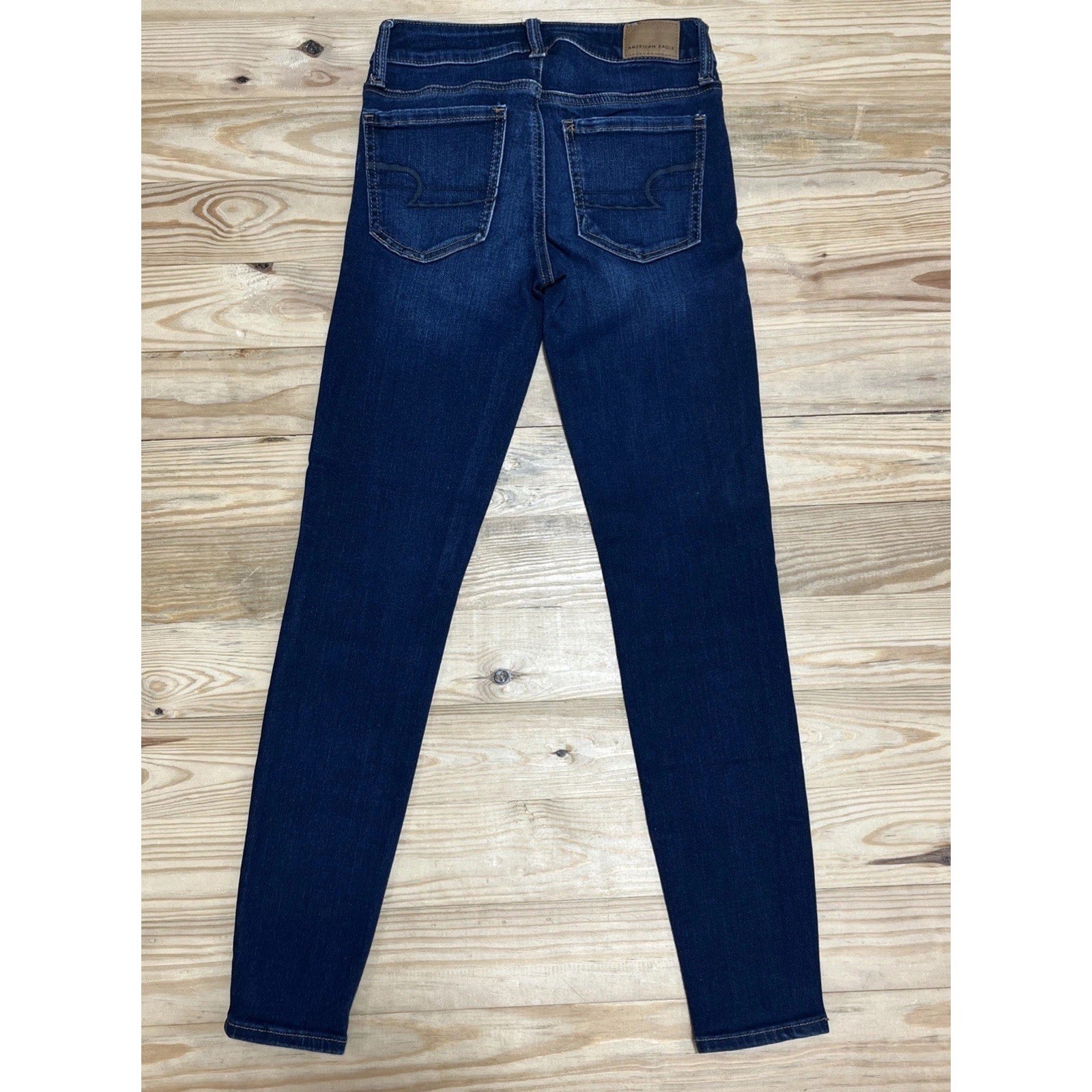 American Eagle Jegging Jeans Super Stretch Women's 0 Short Blue Skinny Leg