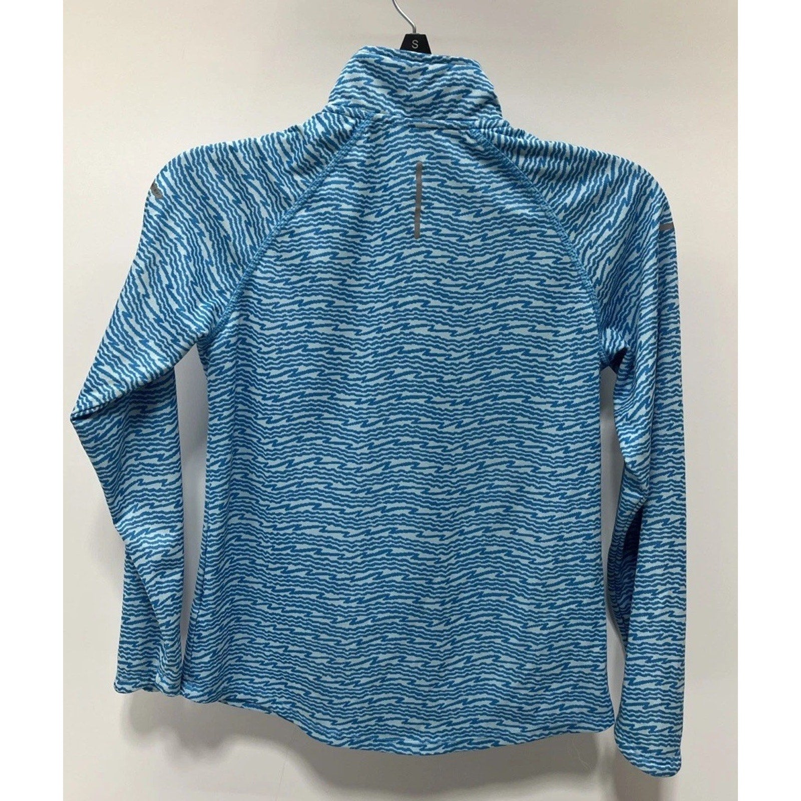 Nike Youth Girls Long Sleeve Running Shirt Blue Athletic Zip Dri Fit L