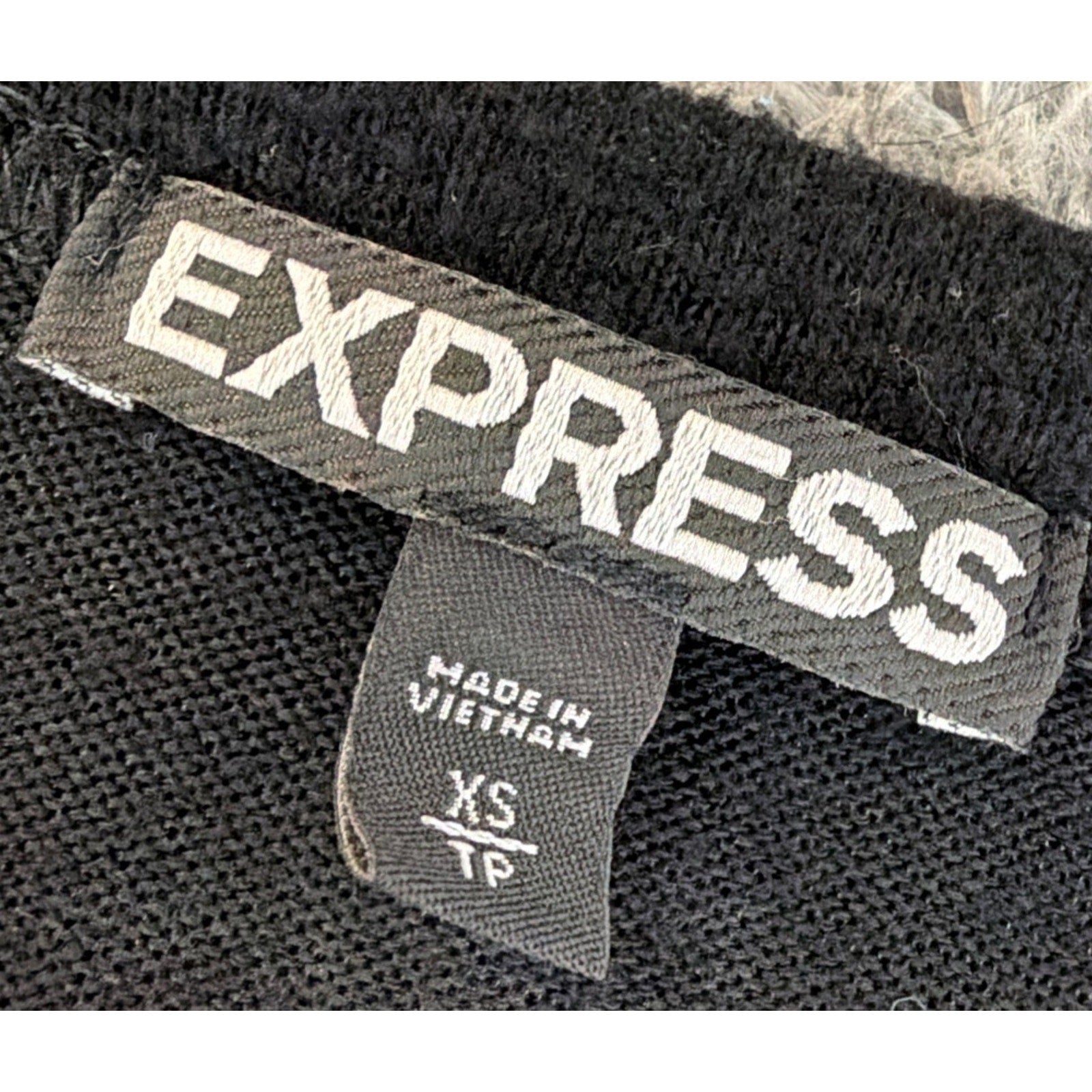 Express Womens Black Long Sleeve Knit Sweater Dress Size XS