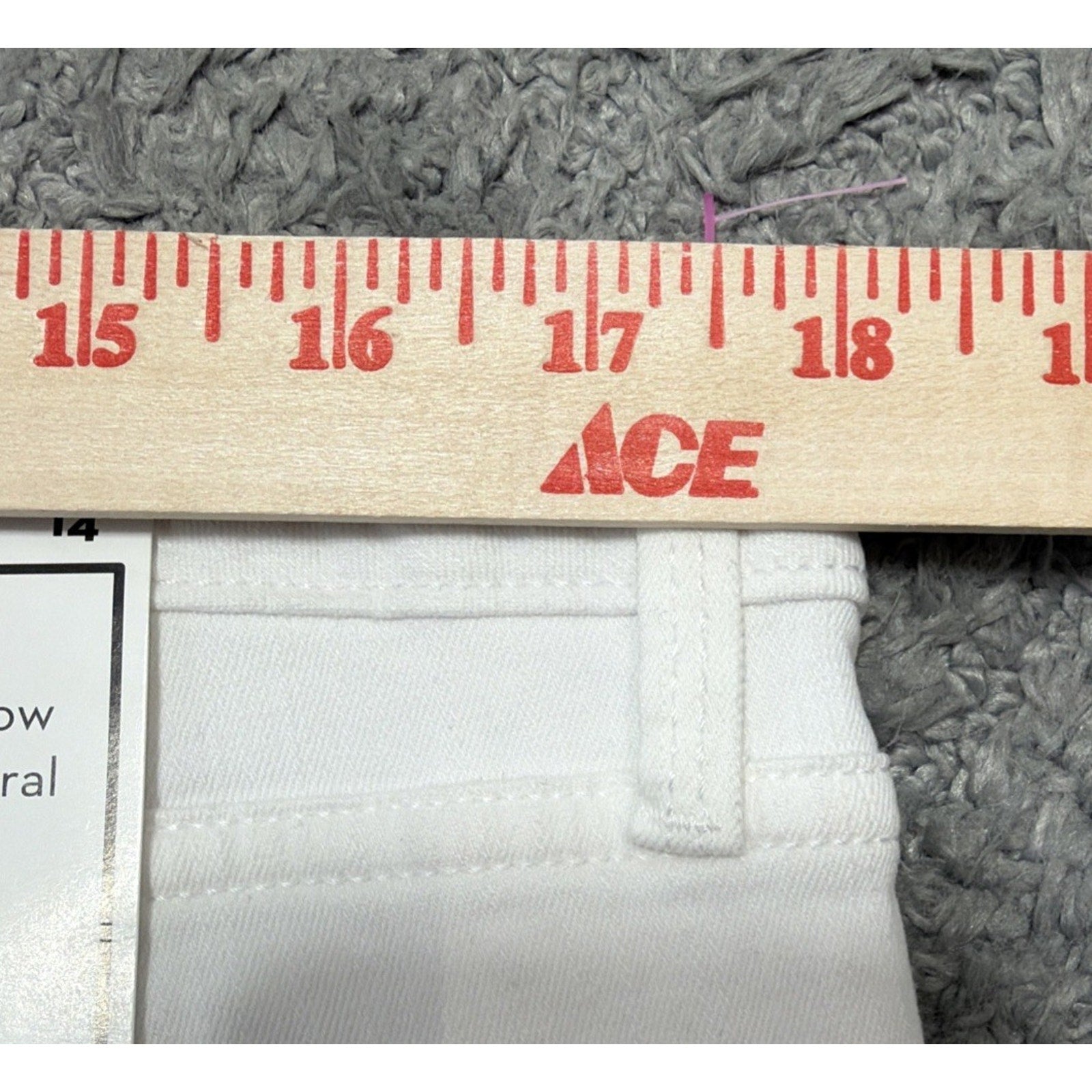 Nine West Women's Twill Slim Fit Gramercy Crop Jean Bright White Size 14