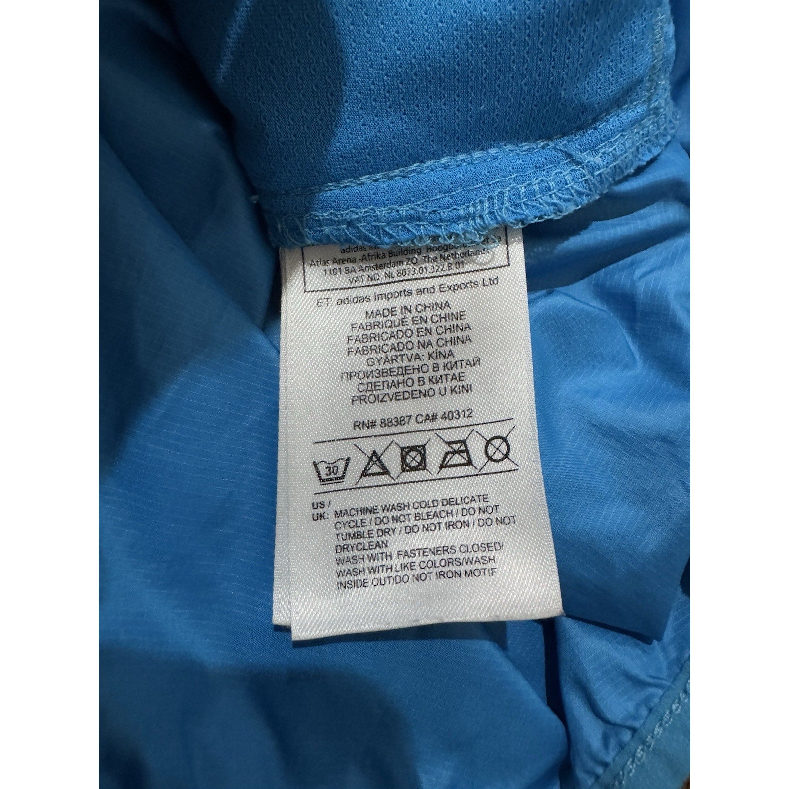 Adidas Running Anthem Jacket Women's S Lightweight Packable Blue Logo
