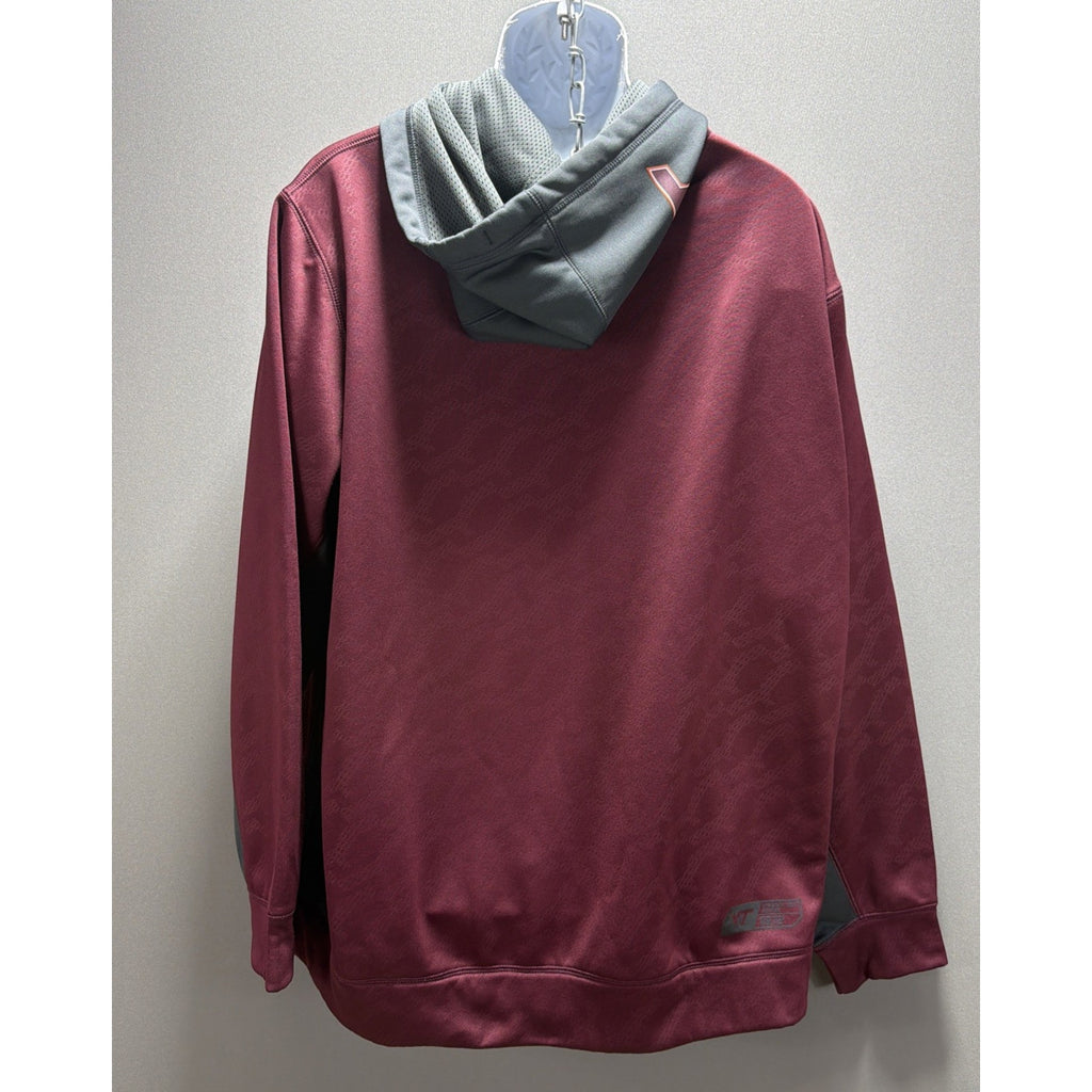 Virginia Tech Hokies Nike Hoodie Men’s XXL Burgundy Gray Therma-Fit Excellent