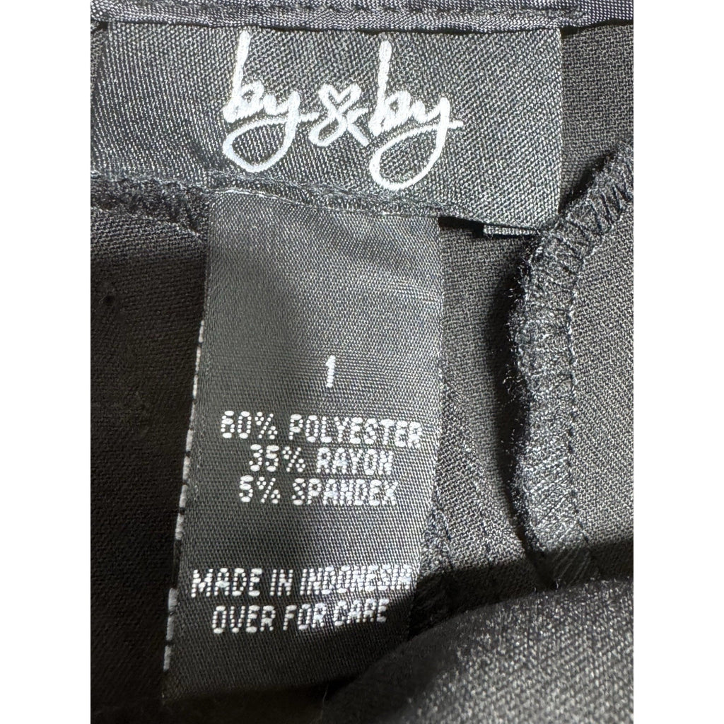 By & By Black Bootcut Dress Pants Womens Size 1 Stretch Office Work Career NWT