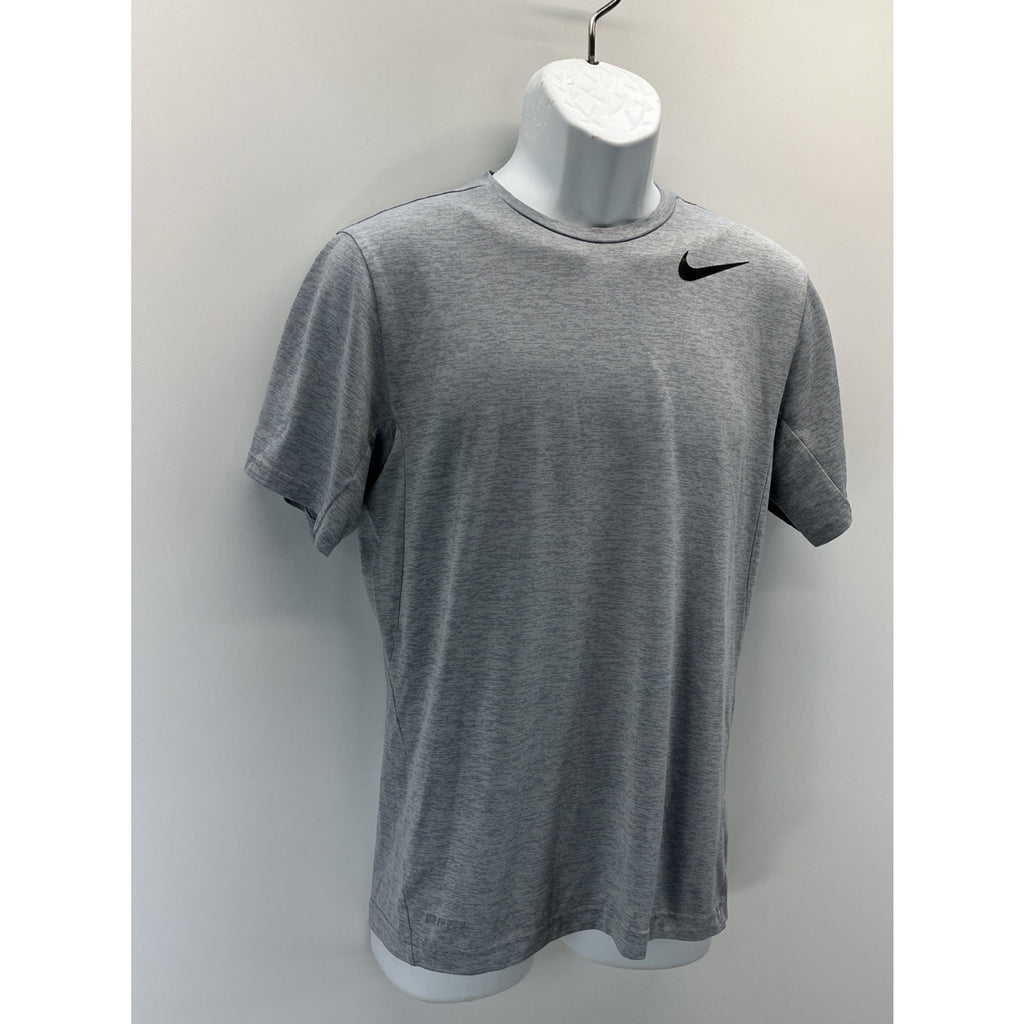 Nike Dri-Fit Men's Size Small Gray Pinstripe Short Sleeve Crew-Neck T-Shirt