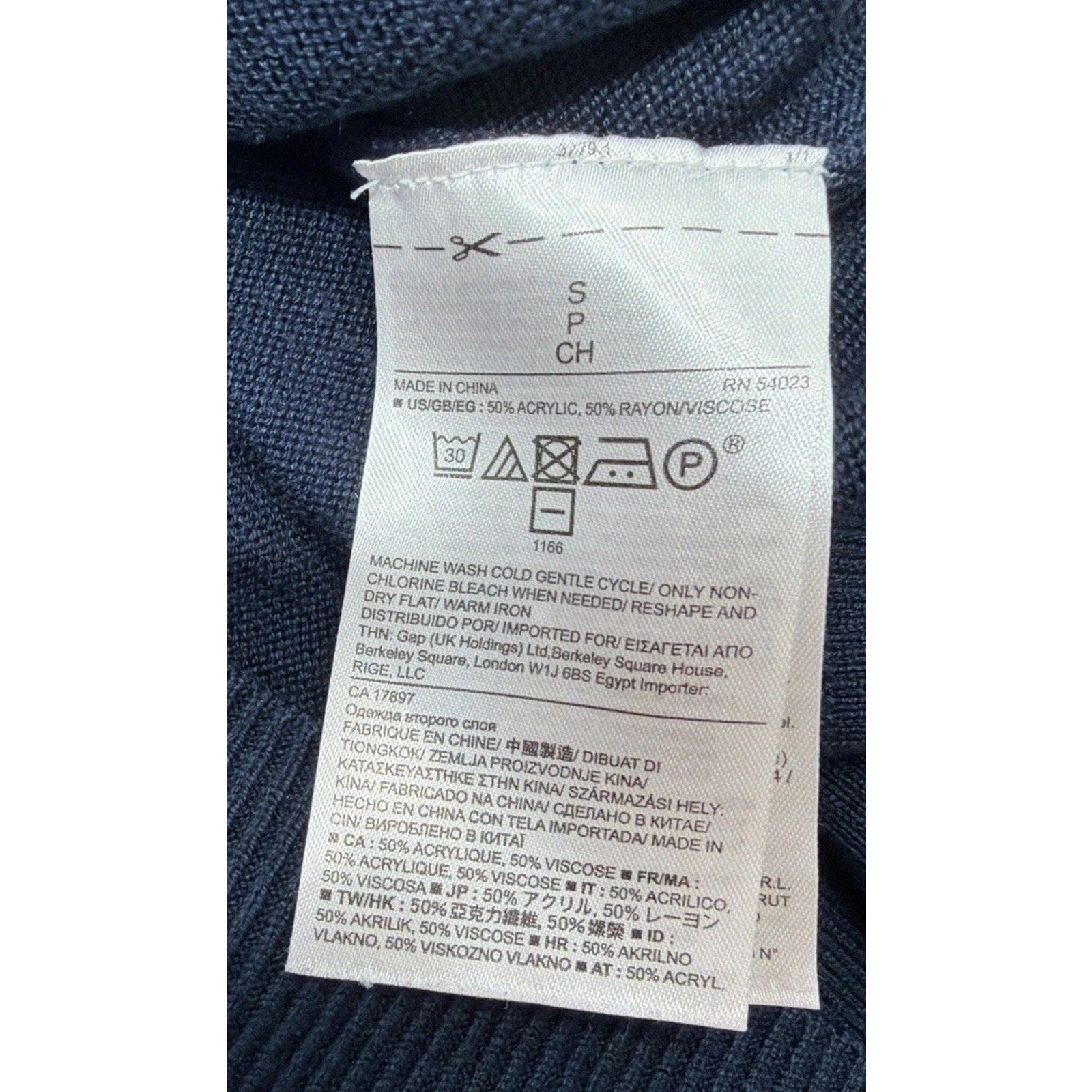 Banana Republic Sweater Womens Small Navy Long Half Sleeve Round Neck Pullover