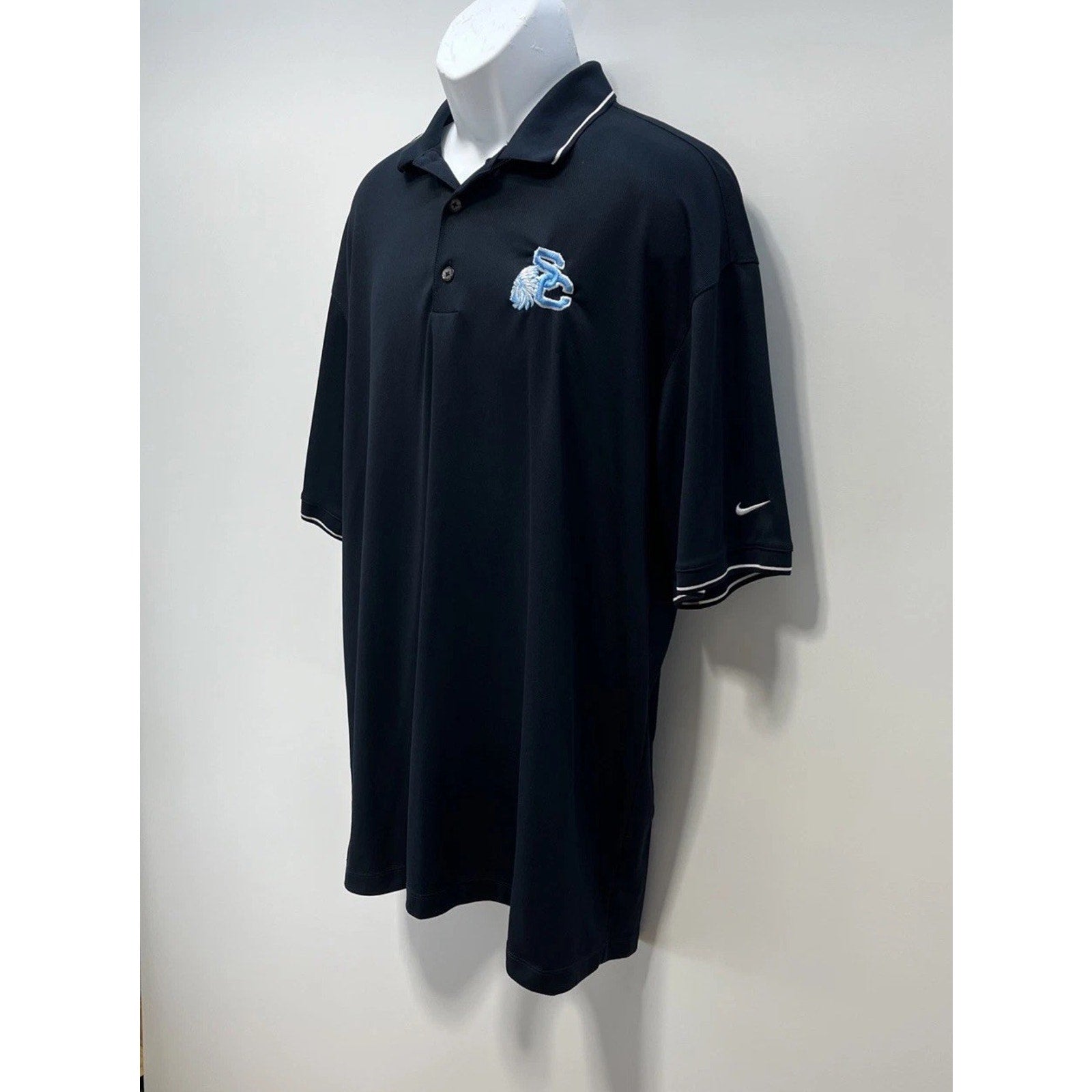 Nike Dri-Fit On Field USC TROJANS Blue Polo Shirt Performance Men's Size XXL