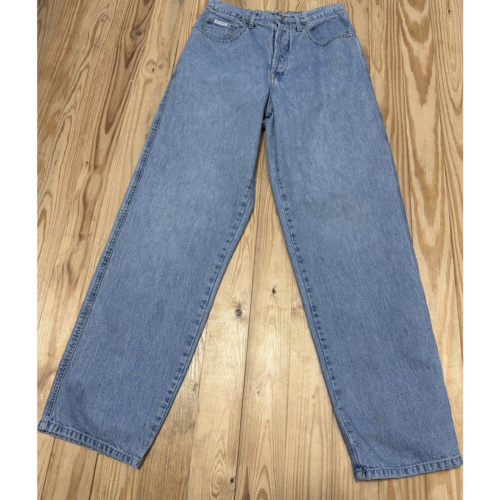 VINTAGE GUESS HIGH RISE BAGGY BUTTON FLY JEANS WOMEN 31 Made USA Measure 29x31