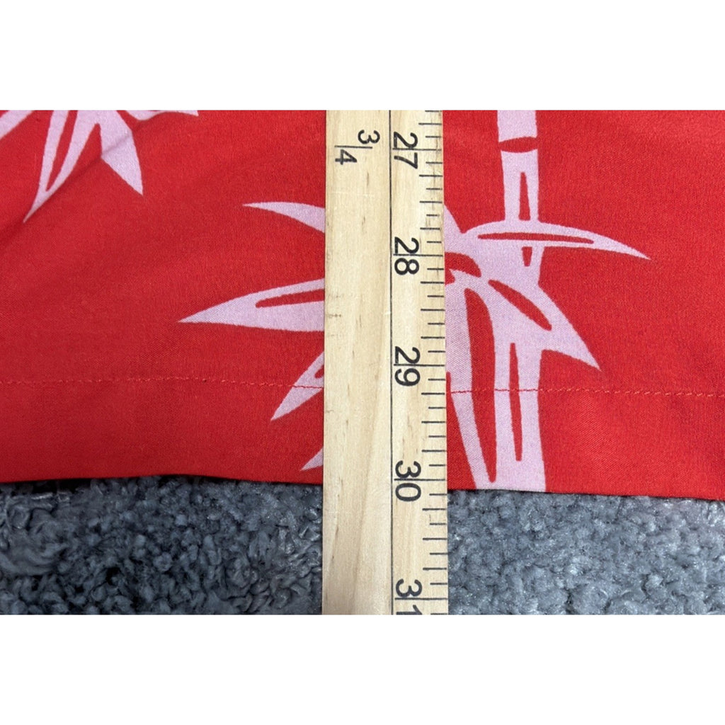 Men's Alvish Hawaiian Shirt Size 2XL Short Sleeve Button Down Red Polyester