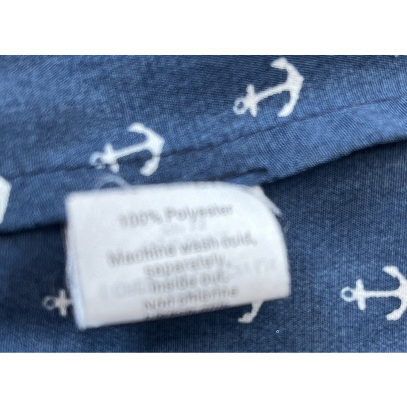 J. Crew Navy Blue White Nautical Anchor Print Blouse Top XS