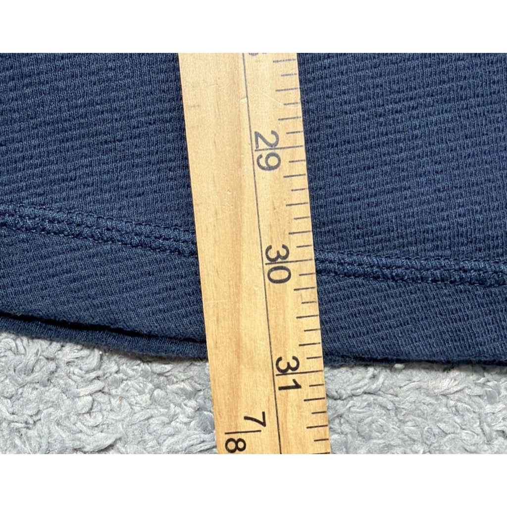 Carhartt Shirt Mens Large Tall Navy Relaxed Fit 1/4 Zip Thermal Waffle Knit